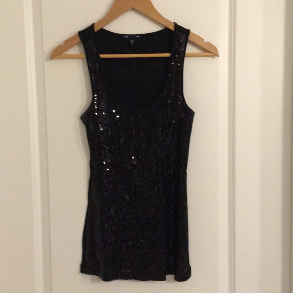 Gap Black Sequin Camisole